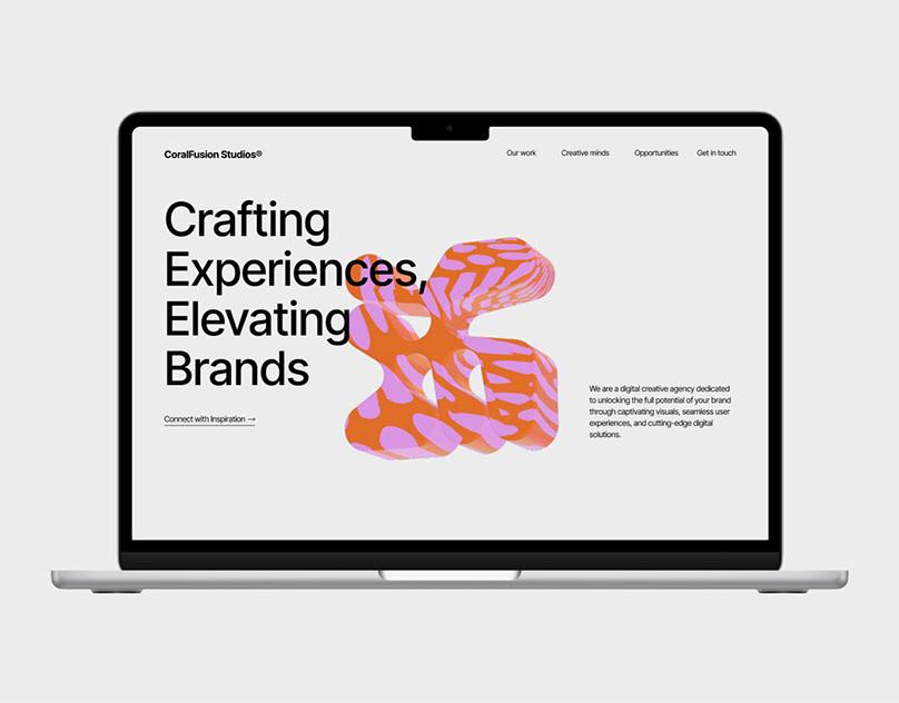 Website development on laptop and devices